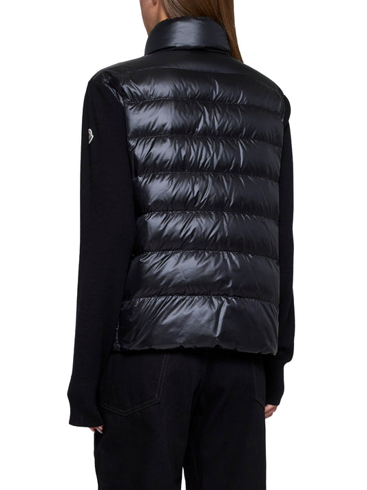 Padded wool cardigan by Moncler