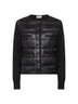 Black wool padded cardigan