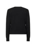 Black wool padded cardigan