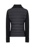 Black wool zip-up padded cardigan