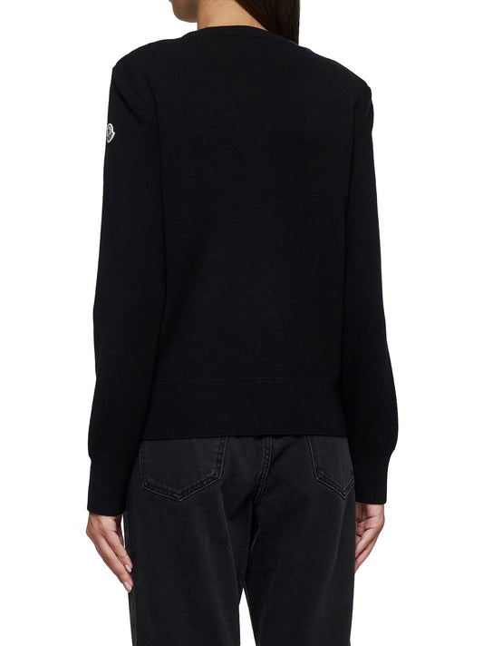Padded wool zip-up cardigan by Moncler
