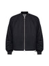 Bomber Minimal in misto lana nera