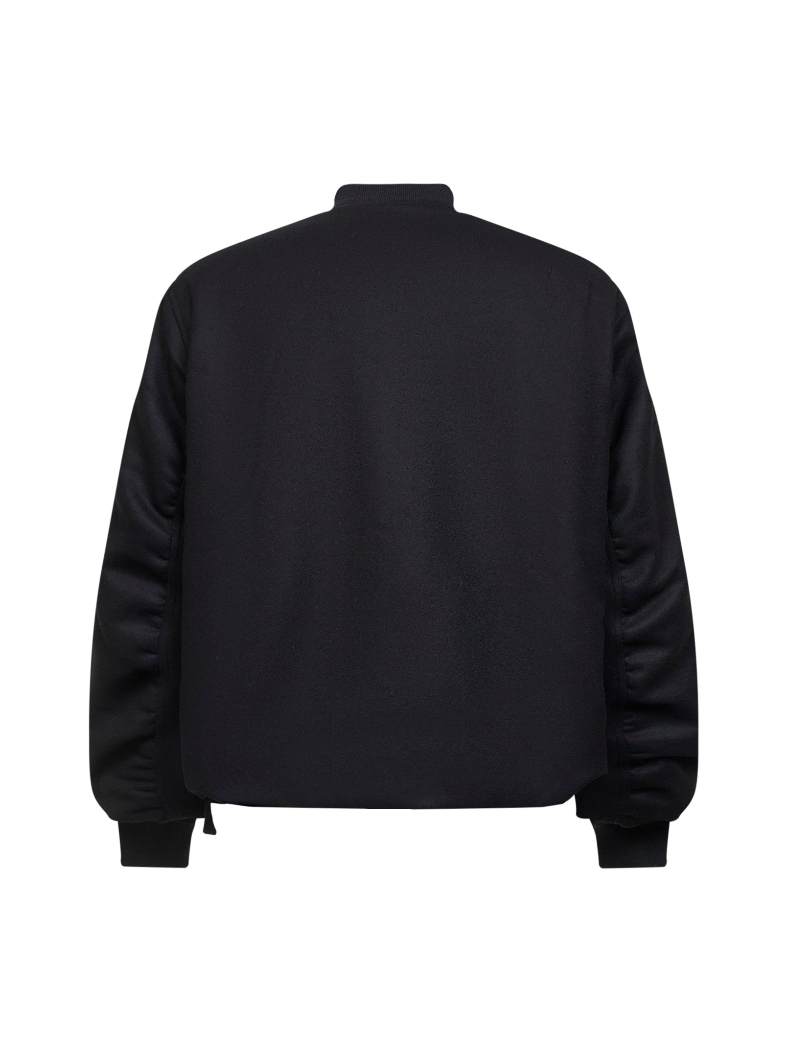 Black wool blend Minimal bomber jacket – Daniello.com
