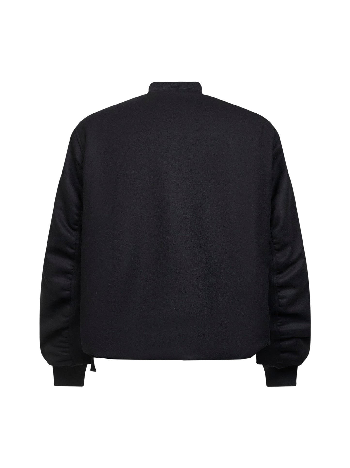 Bomber Minimal in misto lana nera