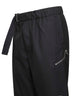 Black wool blend lightweight canvas Regs trousers