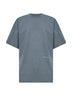 T-shirt loose-fit stampata in jersey di cotone grigio