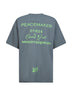 T-shirt loose-fit stampata in jersey di cotone grigio