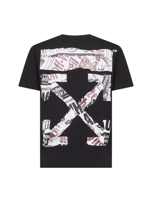 T-shirt Newspaper Arrow Silm nera