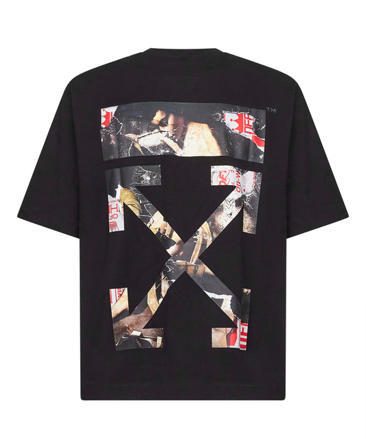 T-shirt Paint Arrow Skate in cotone nero