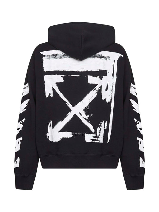 Felpa con cappuccio Ink Arrow Skate in cotone nero