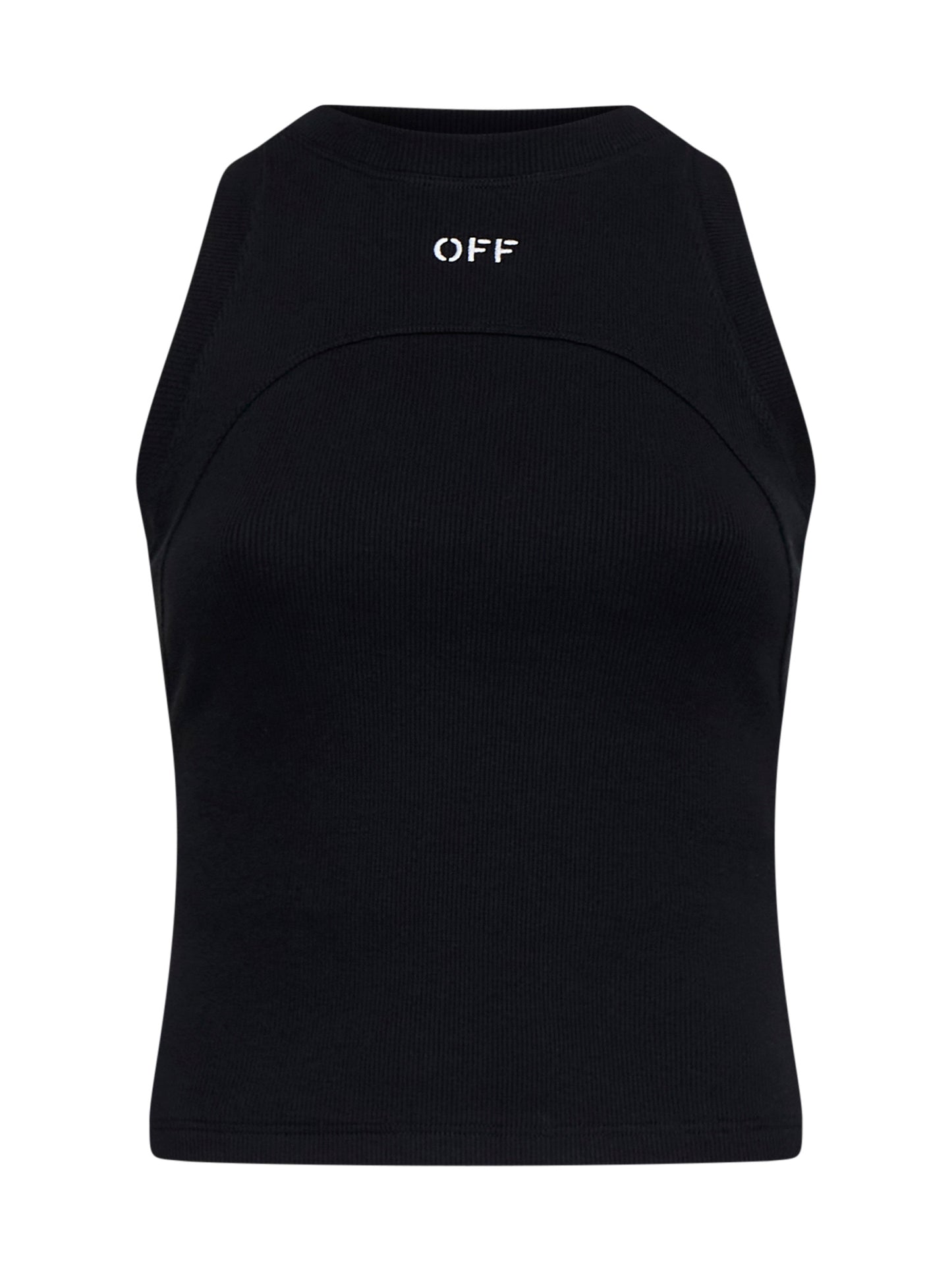 Cotton tank top with logo<BR/>