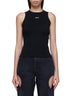 Cotton tank top with logo<BR/>