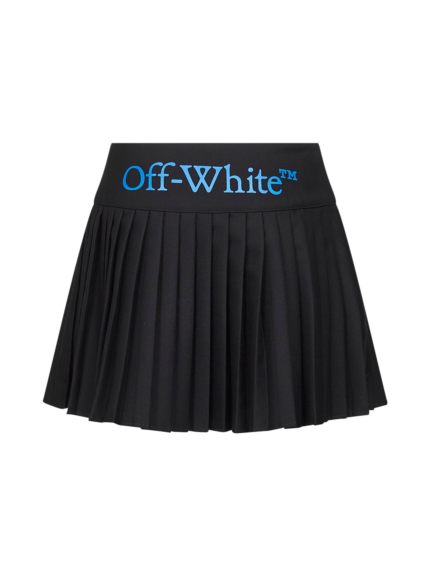 Black gabardine Big Bookish pleated mini skirt