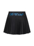 Black gabardine Big Bookish pleated mini skirt