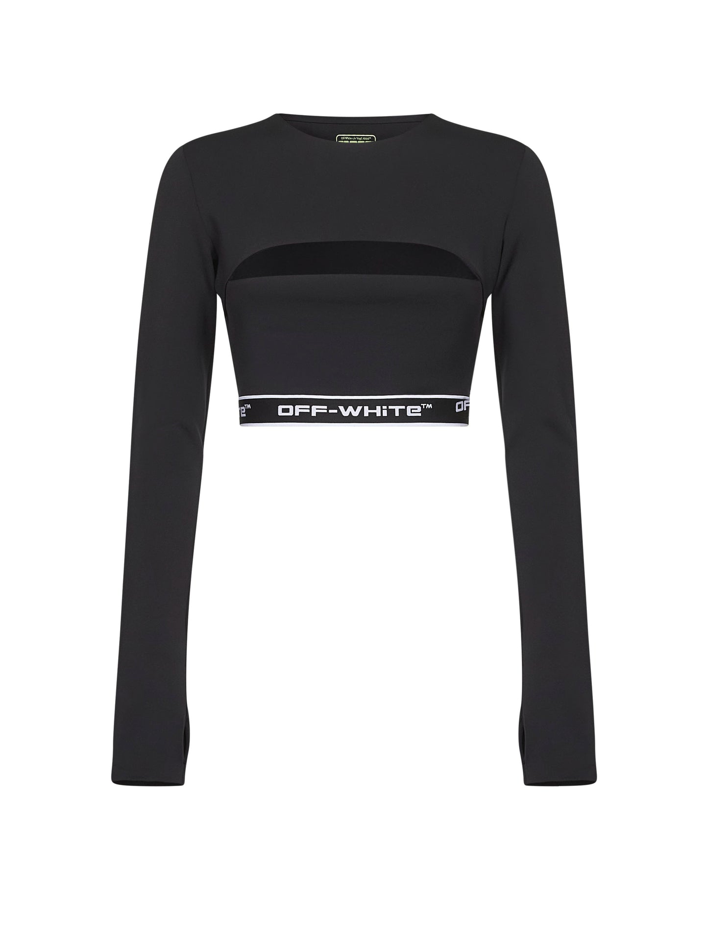 Black jersey Logoband activewear top
