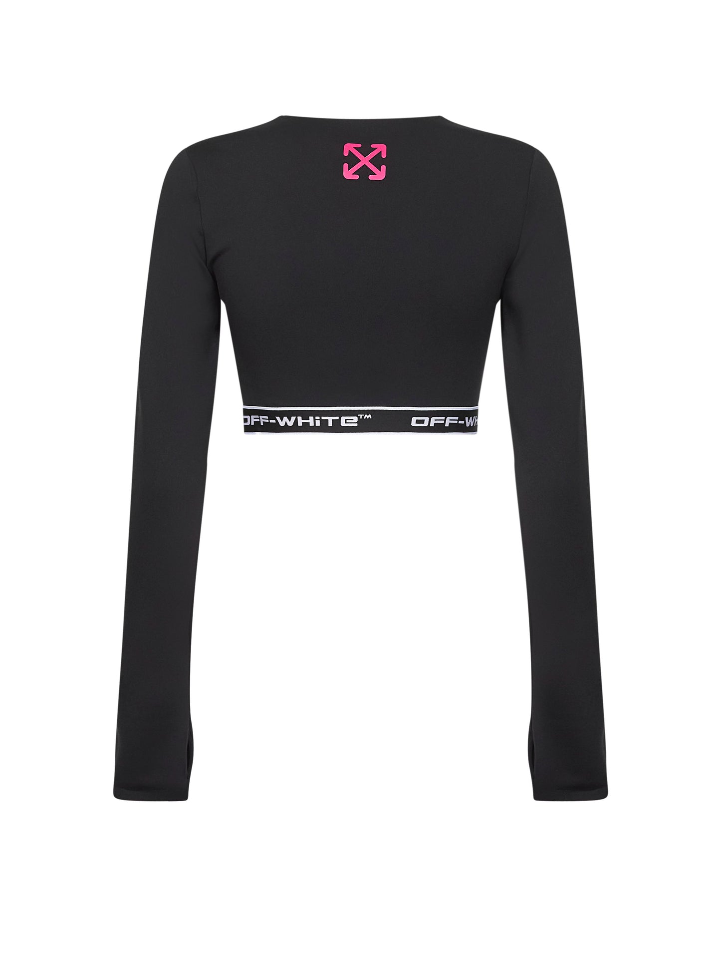 Black jersey Logoband activewear top