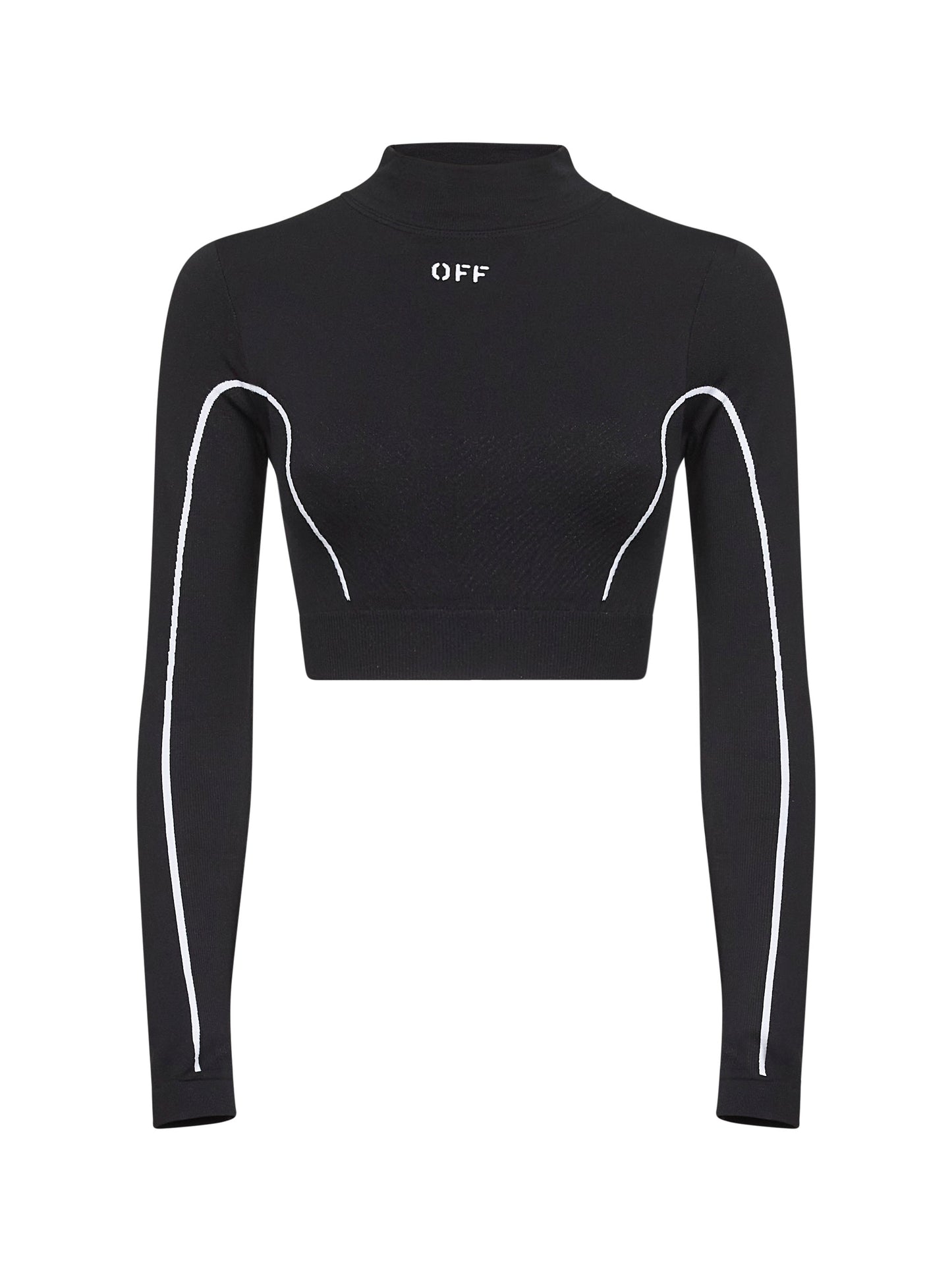 Black knit Off Stamp activewear top