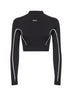 Black knit Off Stamp activewear top