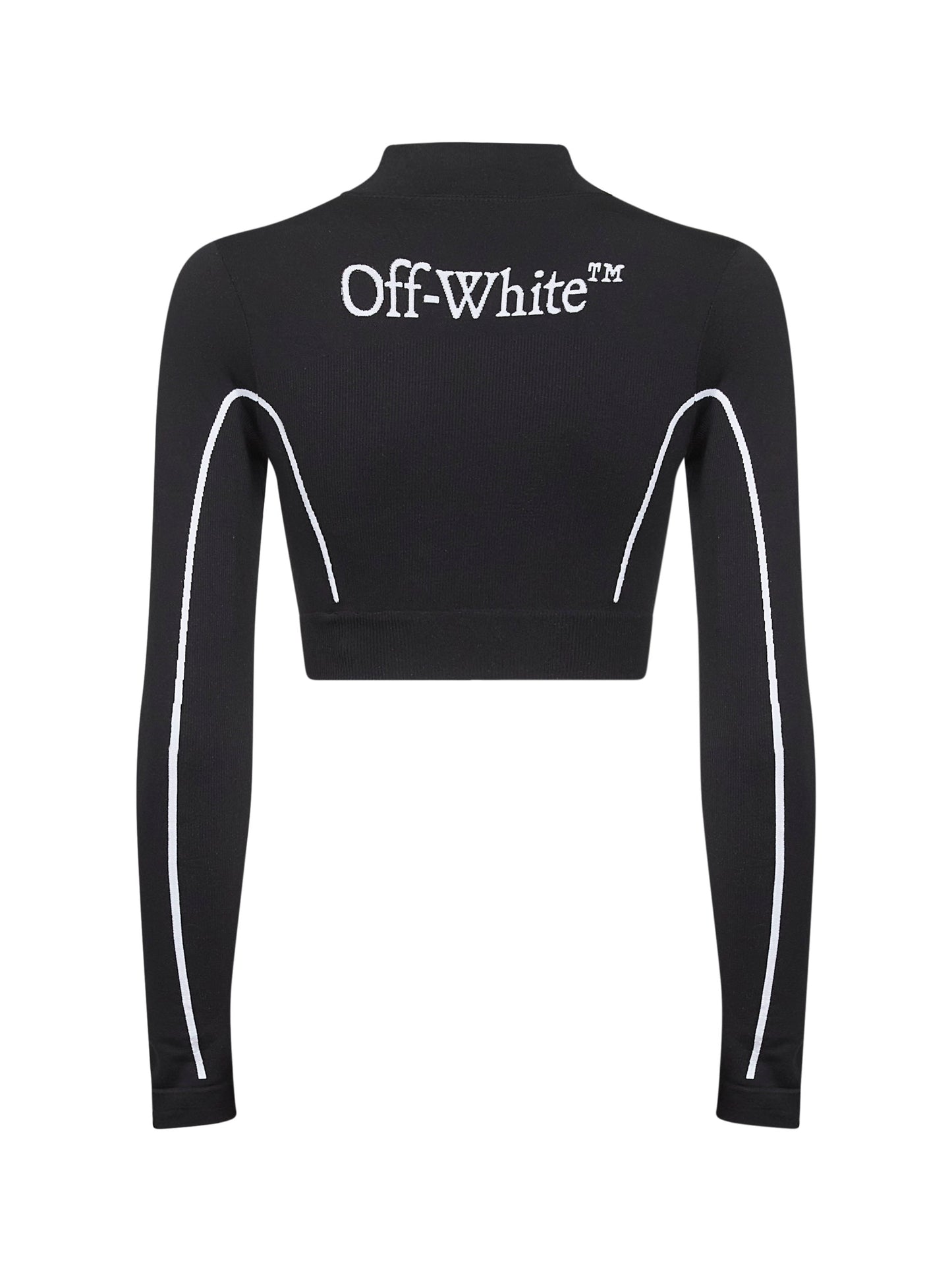 Black knit Off Stamp activewear top