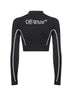 Black knit Off Stamp activewear top
