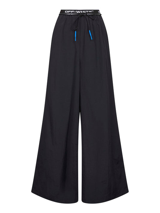 Pantaloni activewear Logoband NY in nylon nero