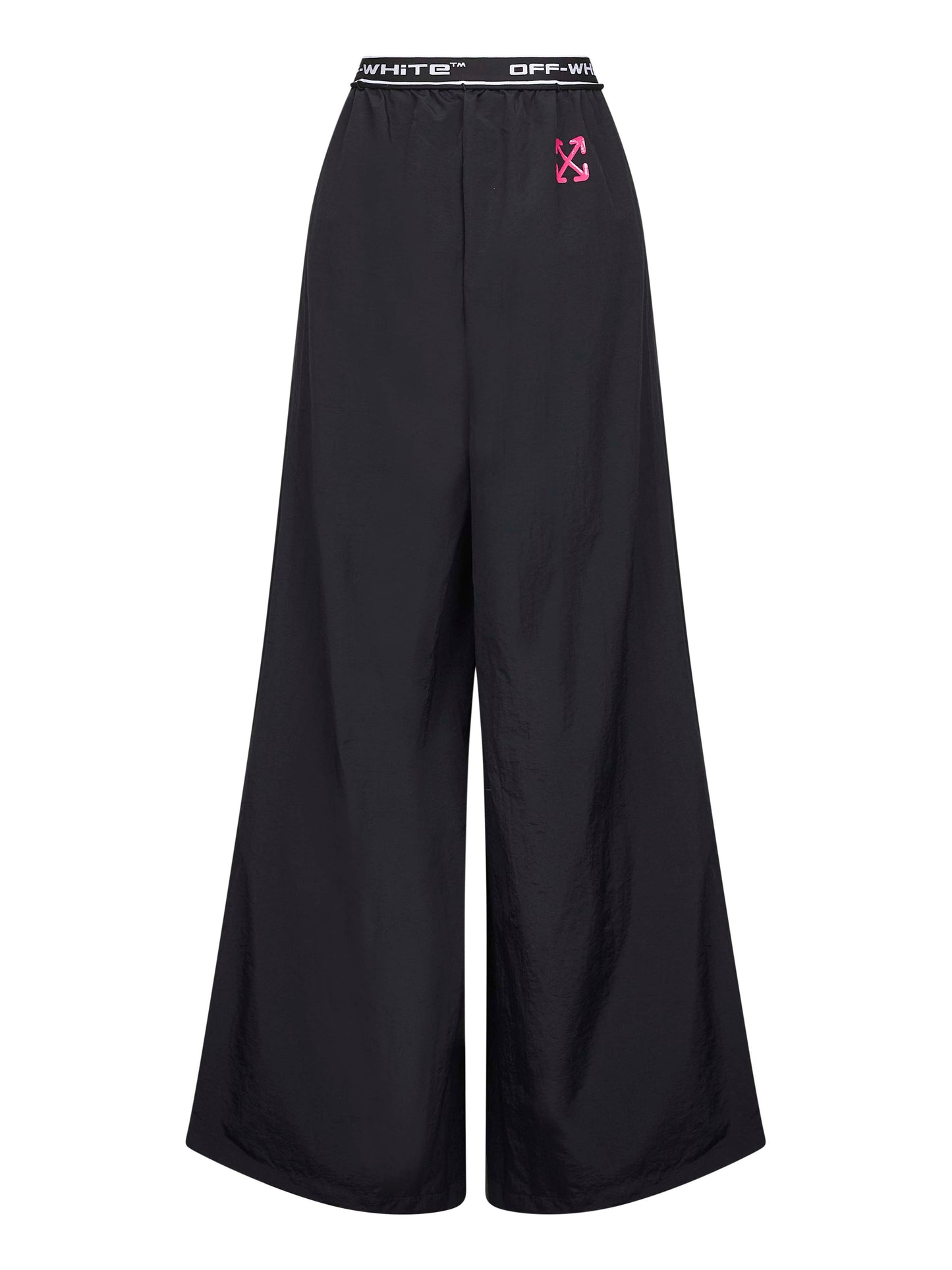Pantaloni activewear Logoband NY in nylon nero
