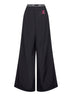 Pantaloni activewear Logoband NY in nylon nero
