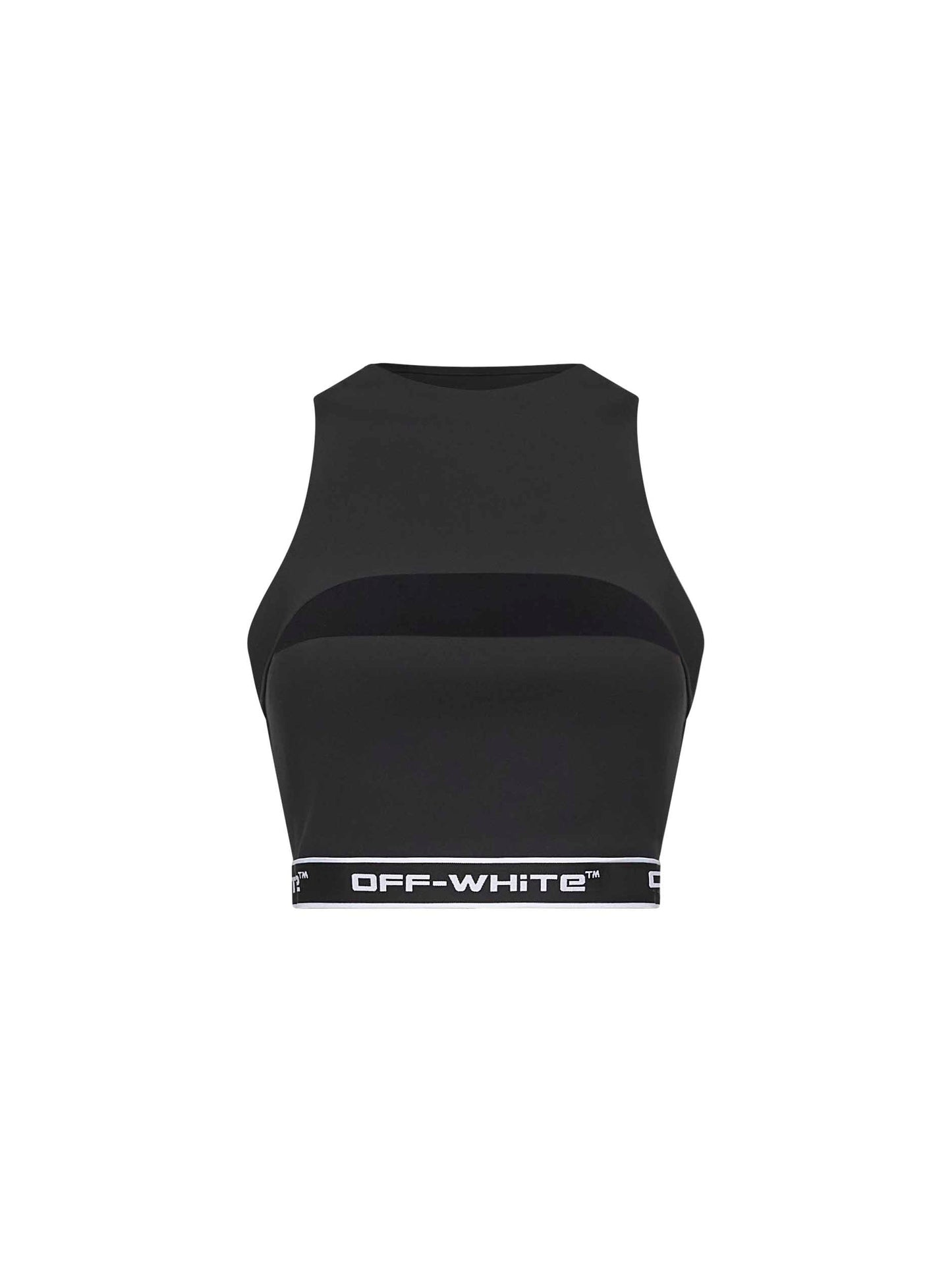 Black jersey Logoband activewear top