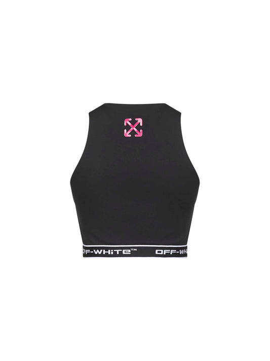 Black jersey Logoband activewear top