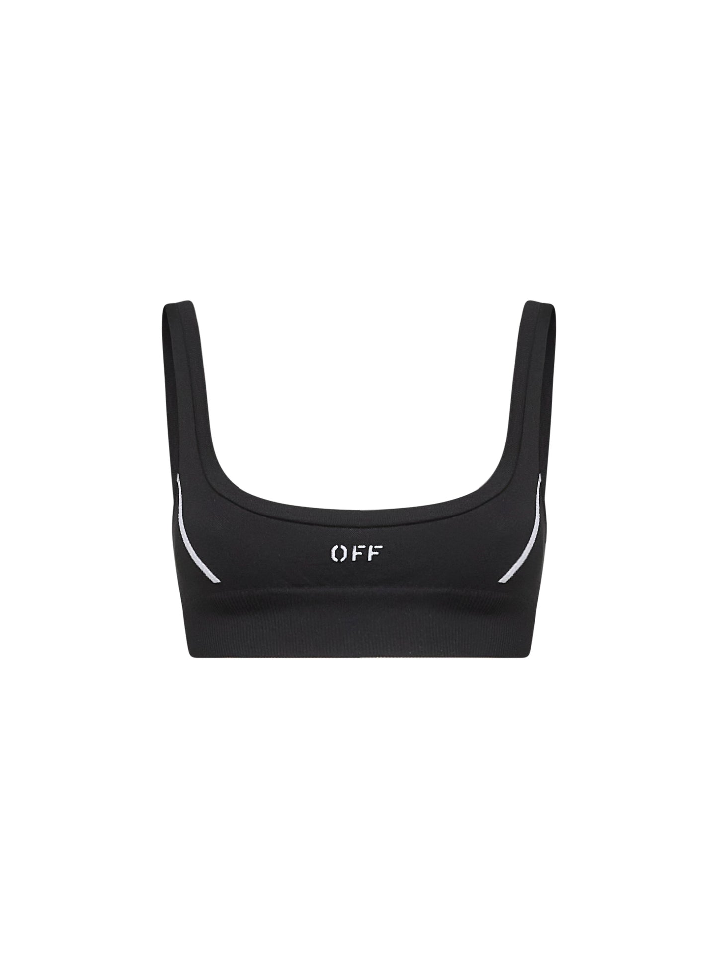 Black knit Off Stamp activewear bra