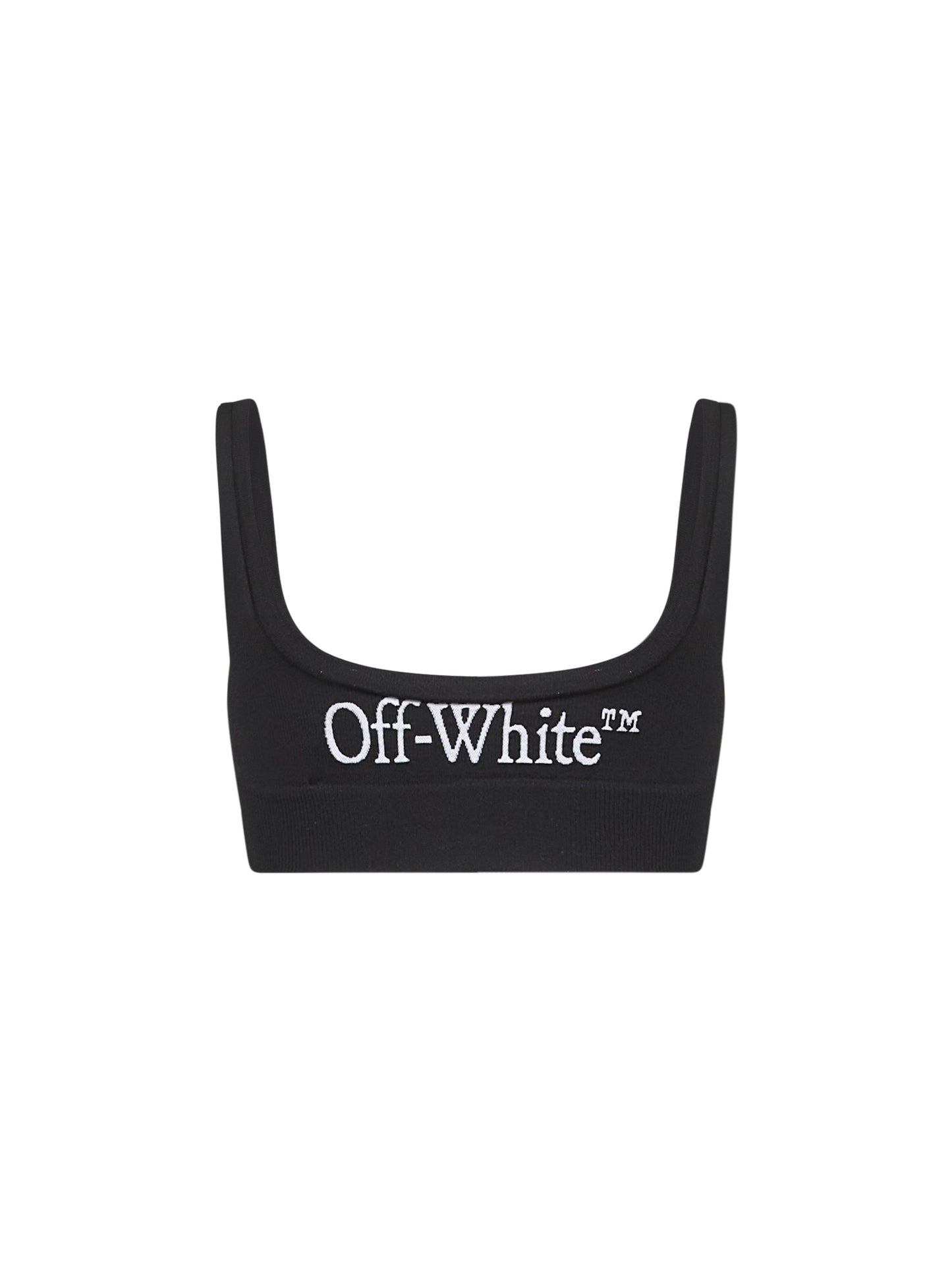 Black knit Off Stamp activewear bra