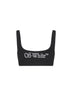Black knit Off Stamp activewear bra