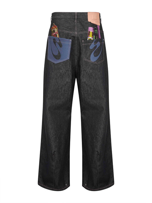 Jeans Leggenda in denim di cotone blu