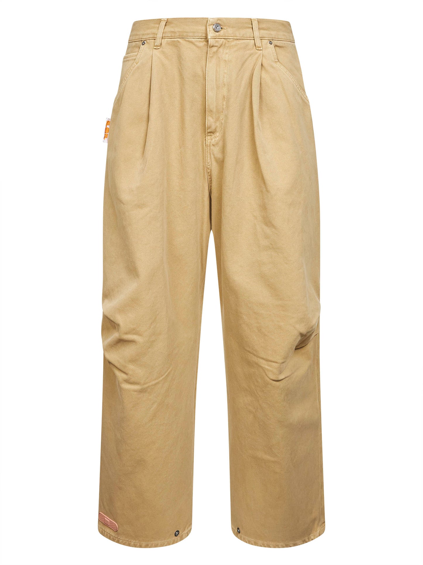 Beige cotton denim Fat Angelo jeans