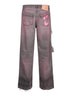Pink cotton denim Rich Kid jeans