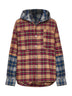 Giacca con cappuccio Raf a quadri effetto patchwork