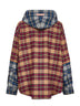 Giacca con cappuccio Raf a quadri effetto patchwork