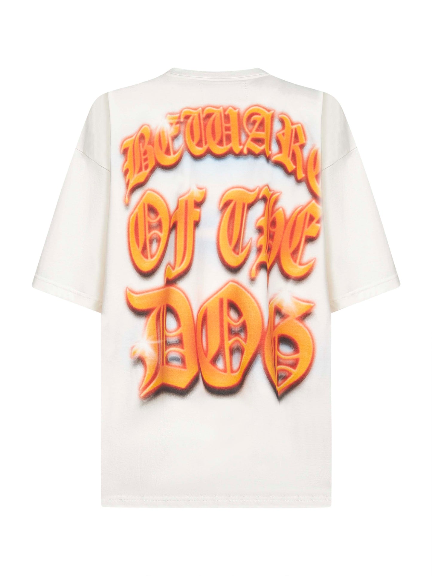 White cotton jersey printed T-shirt