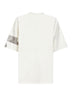 White cotton jersey printed T-shirt <BR/>