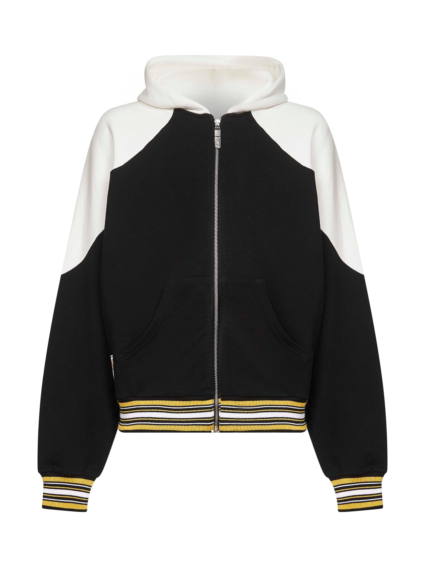 Black cotton Giulio zip-up hoodie