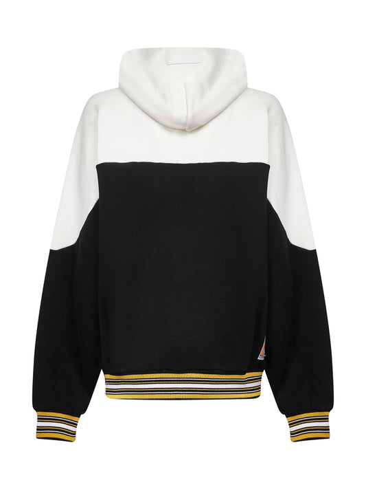 Black cotton Giulio zip-up hoodie