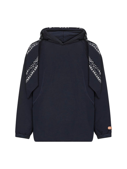 Blue nylon United hoodie