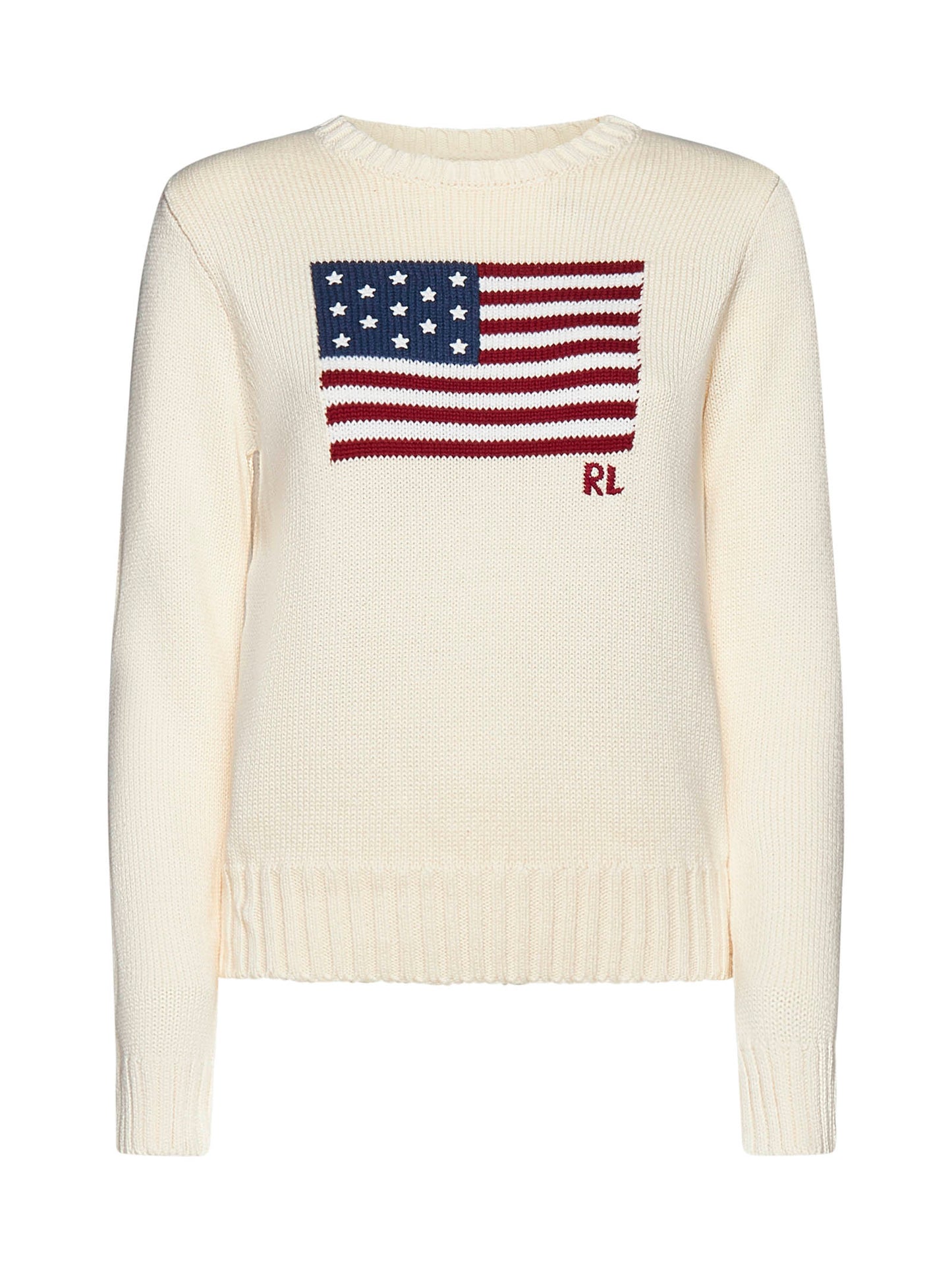POLO RALPH LAUREN Cotton Sweater with Flag