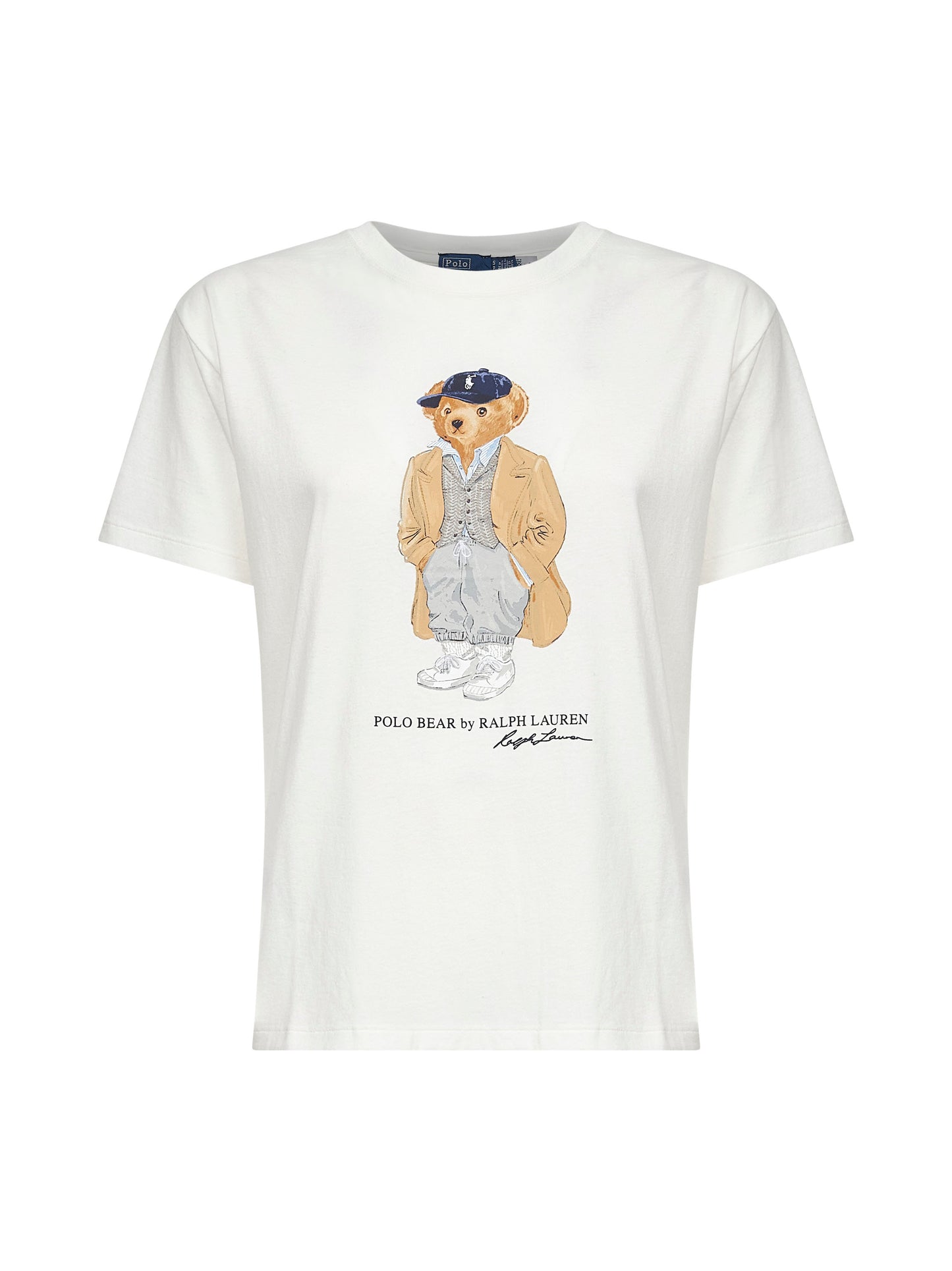 White cotton jersey Polo Bear T-shirt