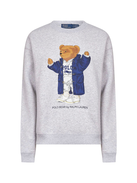 Grey Polo Bear crewneck sweatshirt