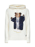 Ivory knit Polo Bear hooded sweater