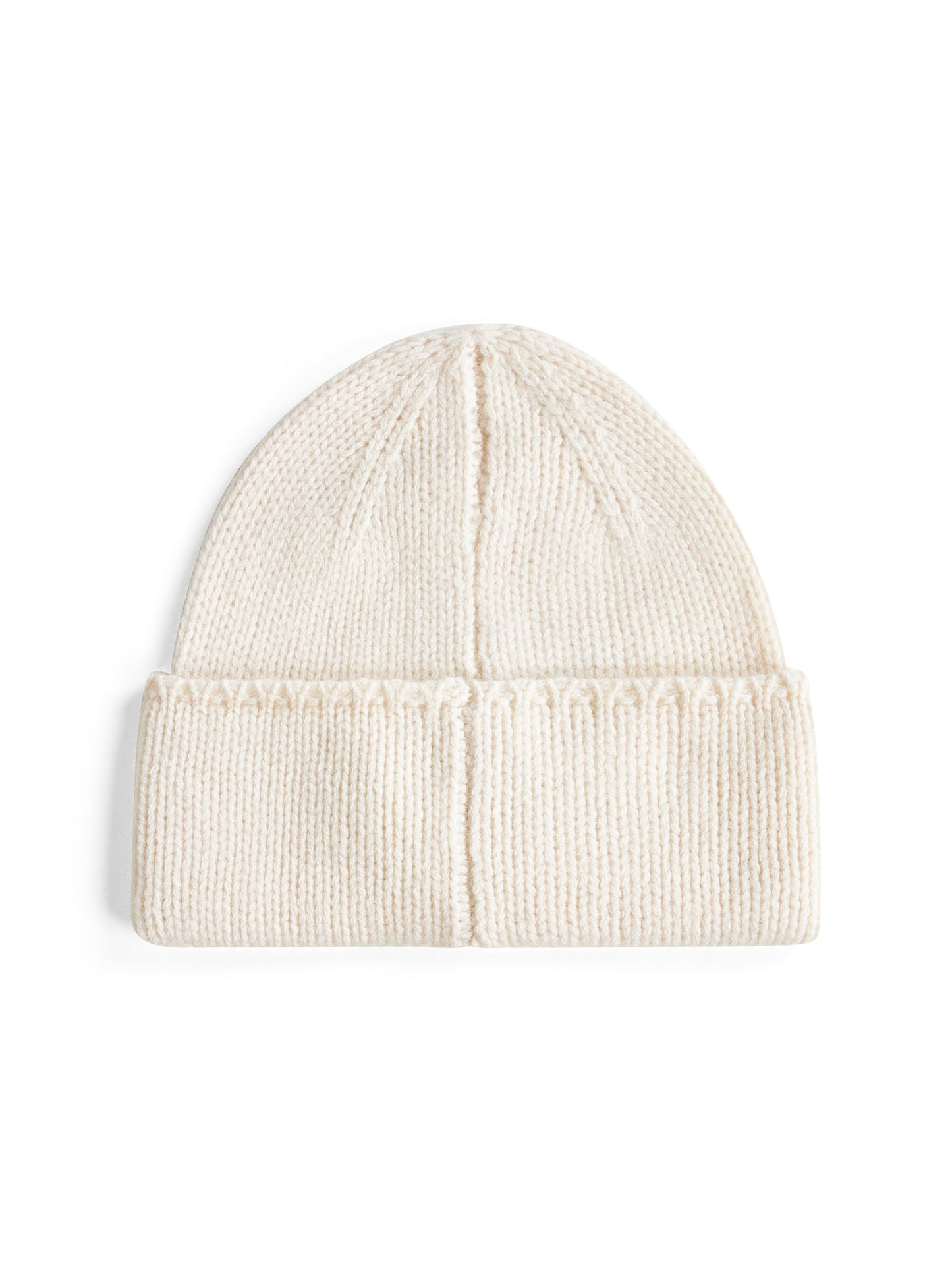 Cream merino wool beanie
