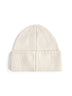 Cream merino wool beanie