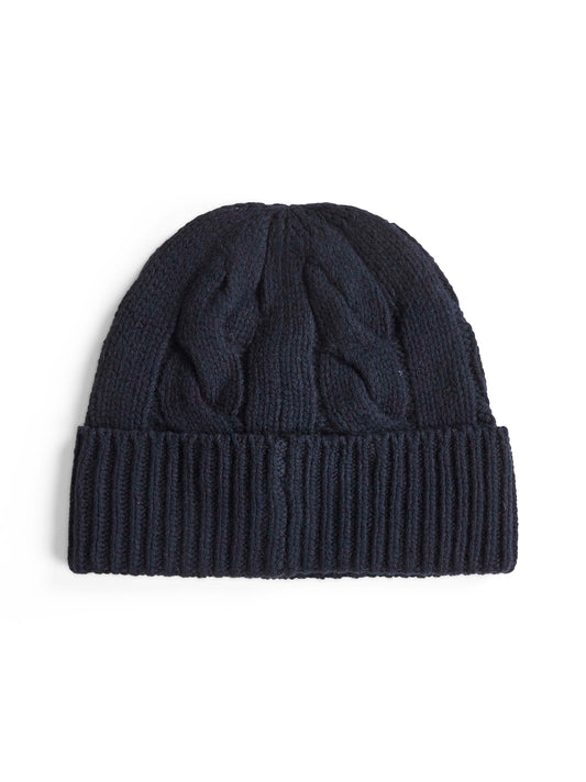 Blue Polo Bear wool blend beanie
