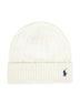 Cream cable-knit wool and cashmere beanie